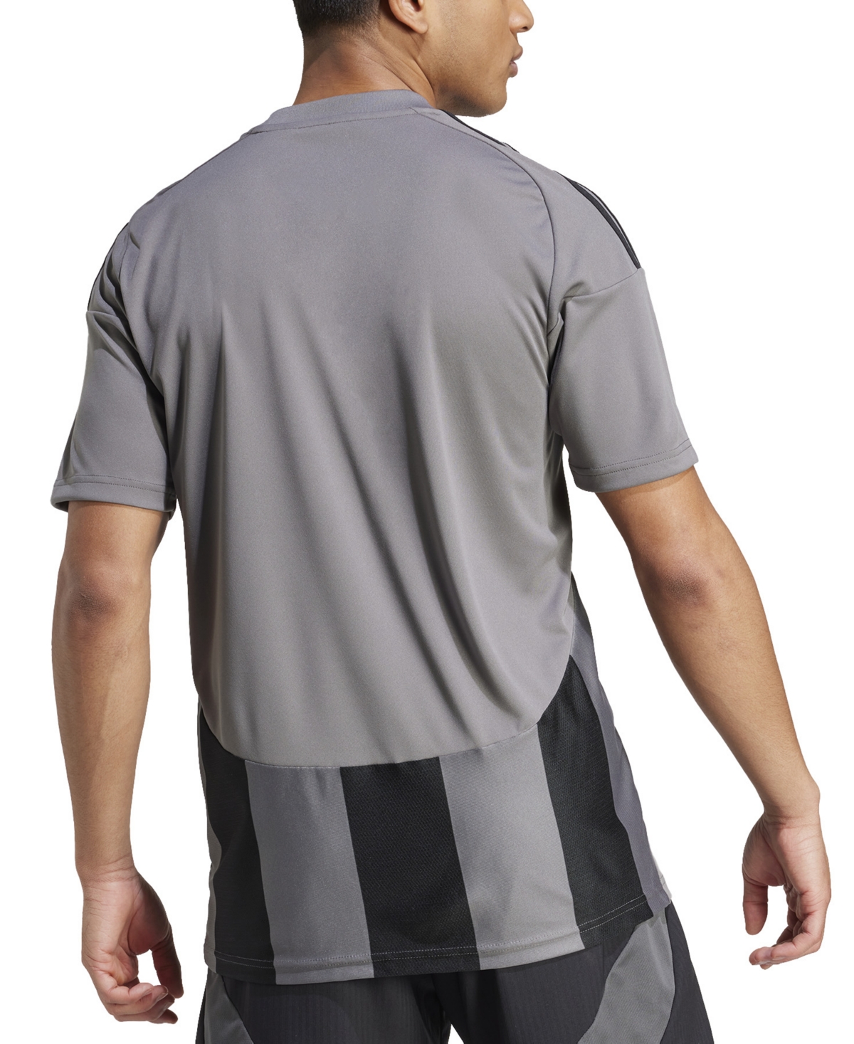 adidas Men's Stripe Logo Jersey T-Shirt -/ Black