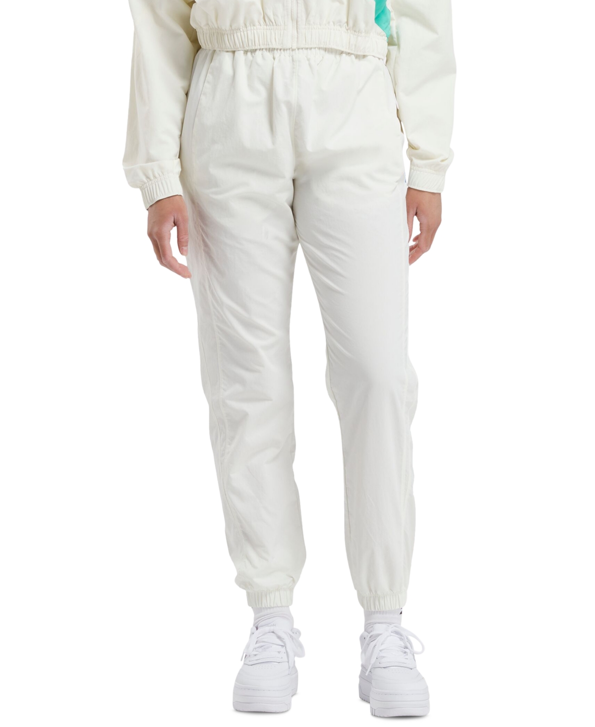 Women's Pull-On Logo Woven Track Pants - Vintage Chalk