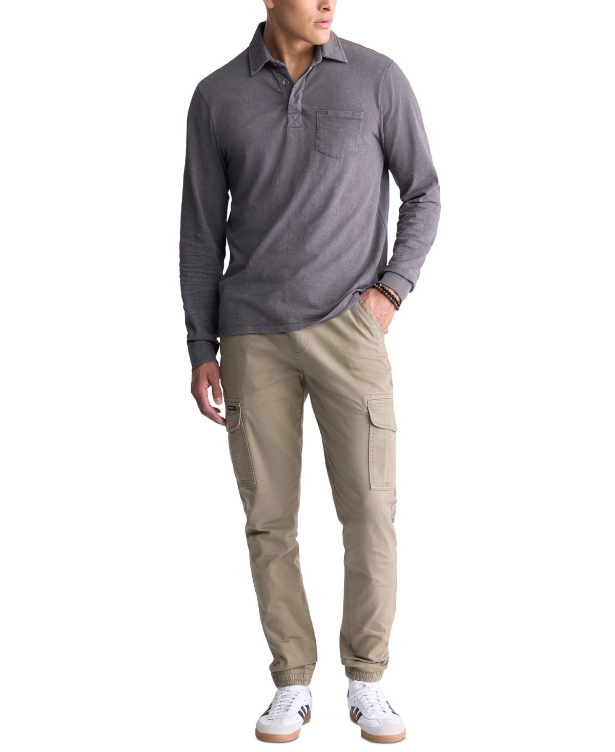 Men's Kimmy Long Sleeve Pocket Polo Shirt