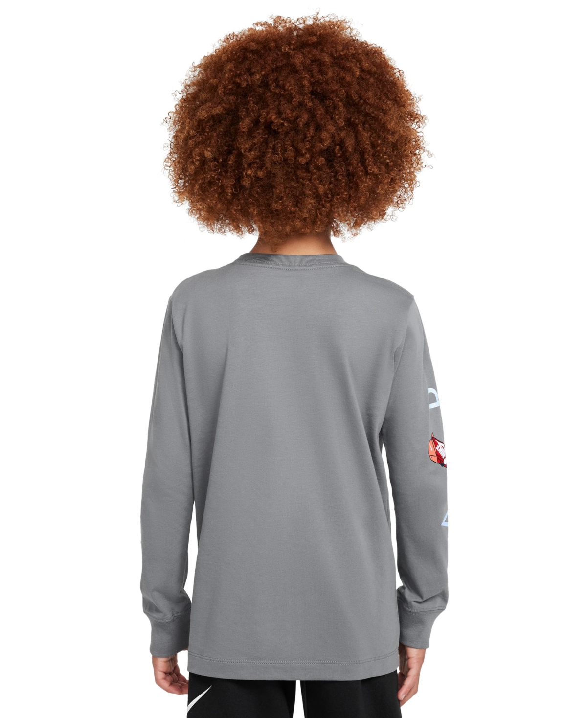 Nike Big Kids Sportswear Cotton Long-Sleeve T-Shirt