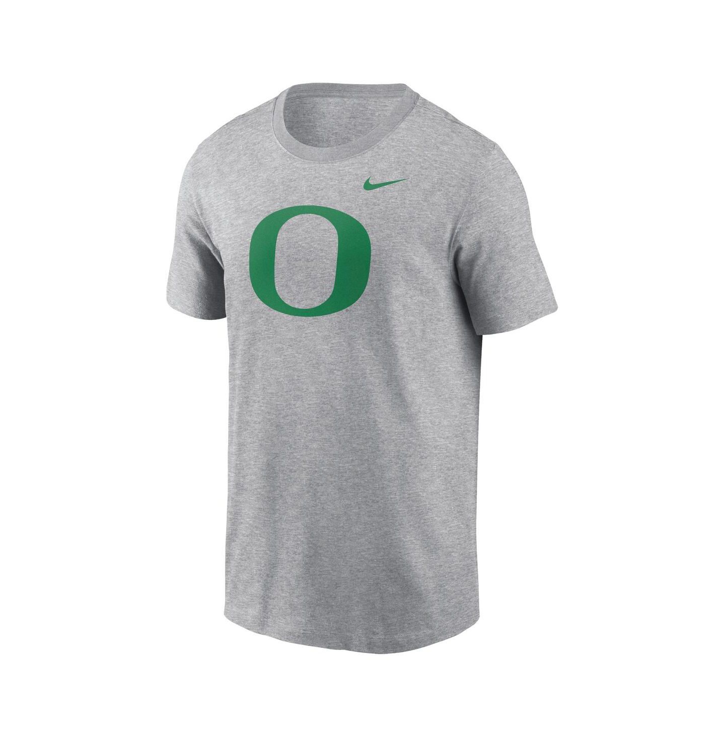 Мужская футболка Nike Heather Gray Oregon Ducks Primetime Evergreen Logo — фото 3