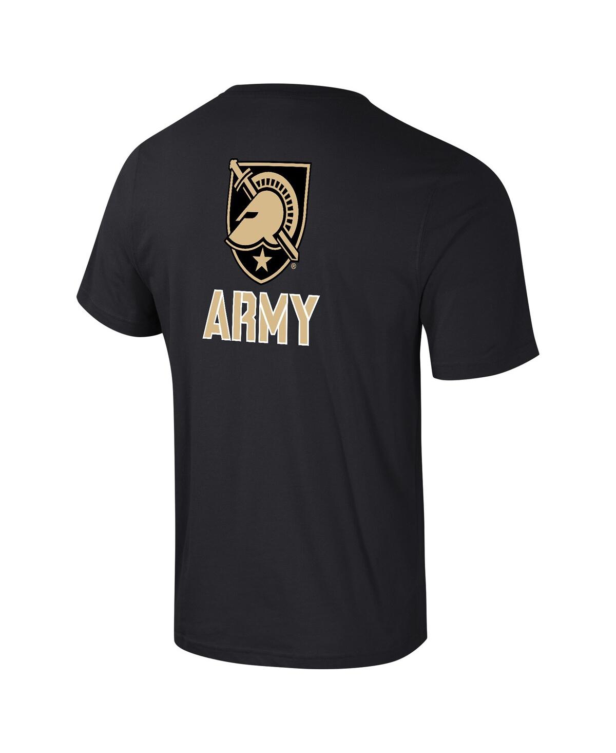 Colosseum Men's Black Army Black Knights Logo Lockup 2-hit Active Blend T-shirt In Black