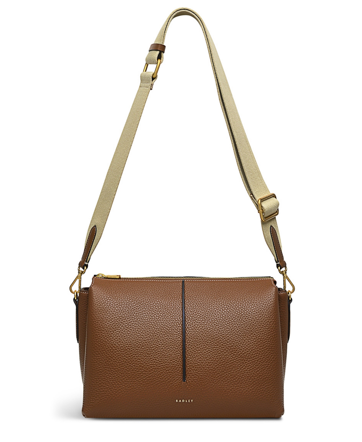 Radley London Hill Gate Place- Medium Zip Top Crossbody Bag In Saddle