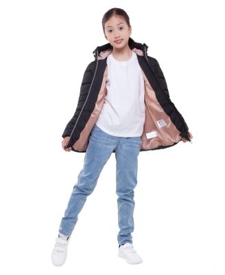 Little and Big Girl Shower Resistant Puffer Coat, Size 4-18