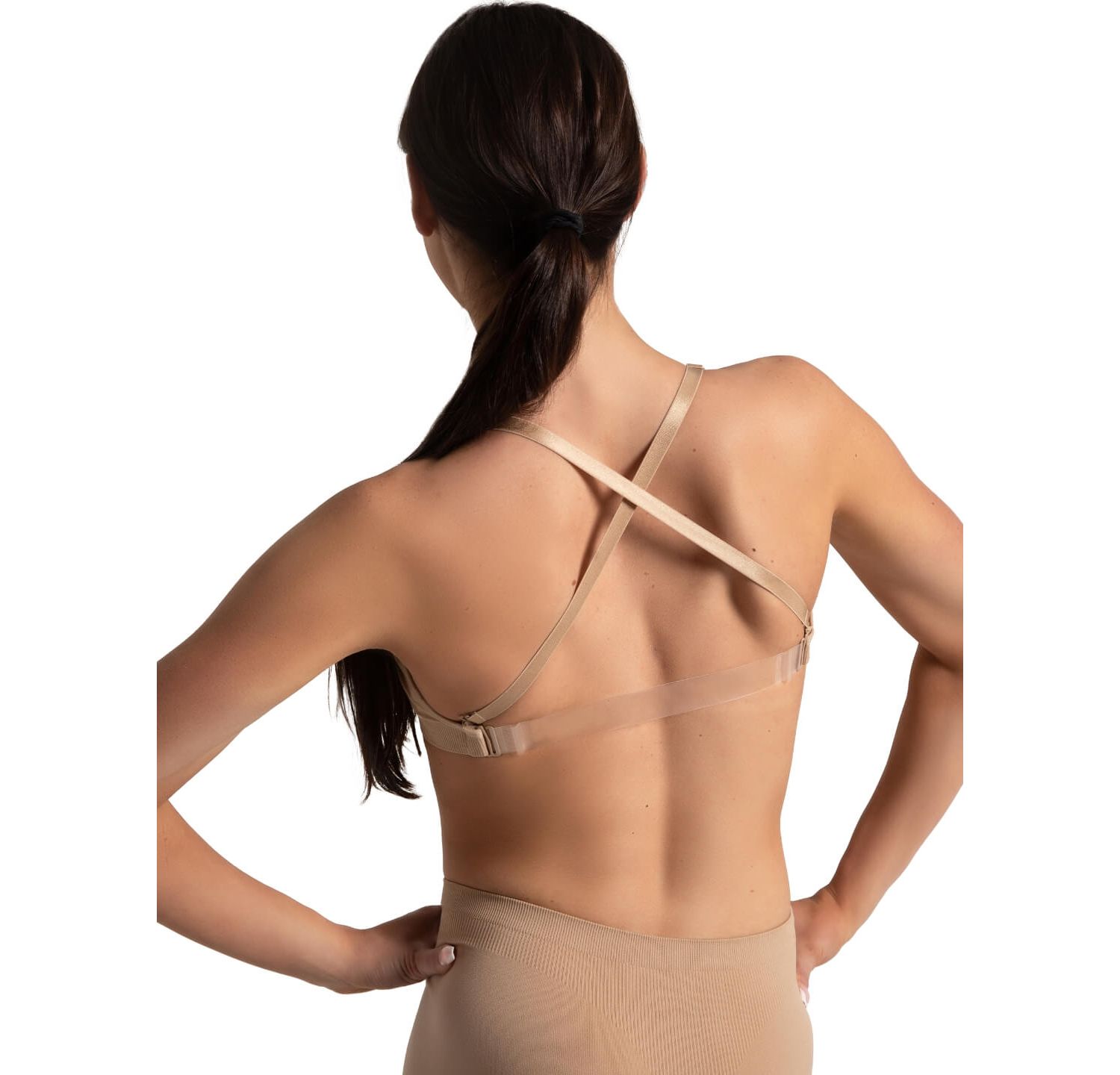 Women's Seamless Clear Back Bandeau Bra
