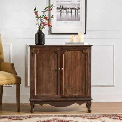 Farmhouse Pallantium 34" Tall 2-door Accent Cabinet with Adjustable Legs