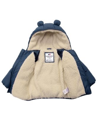 Baby Boys Sherpa Fleece Lined Puffer Jacket 6-24M