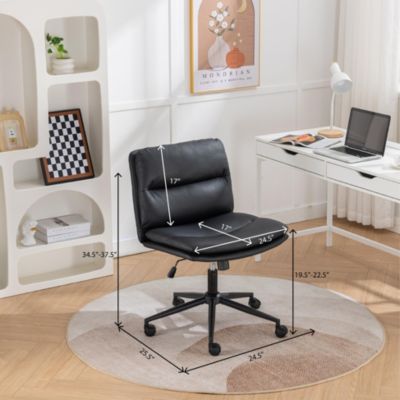 Streamdale Adjustable and Swivel Criss-Cross Office Chair with Wide Seat