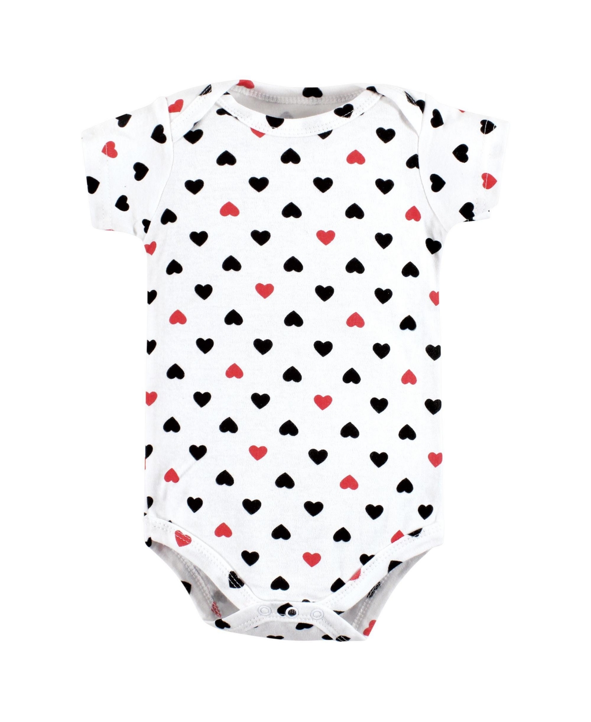 Hudson Baby Baby Girls Cotton Bodysuits Mommy Red Black 3Pk - Girl mommy red black 3pk