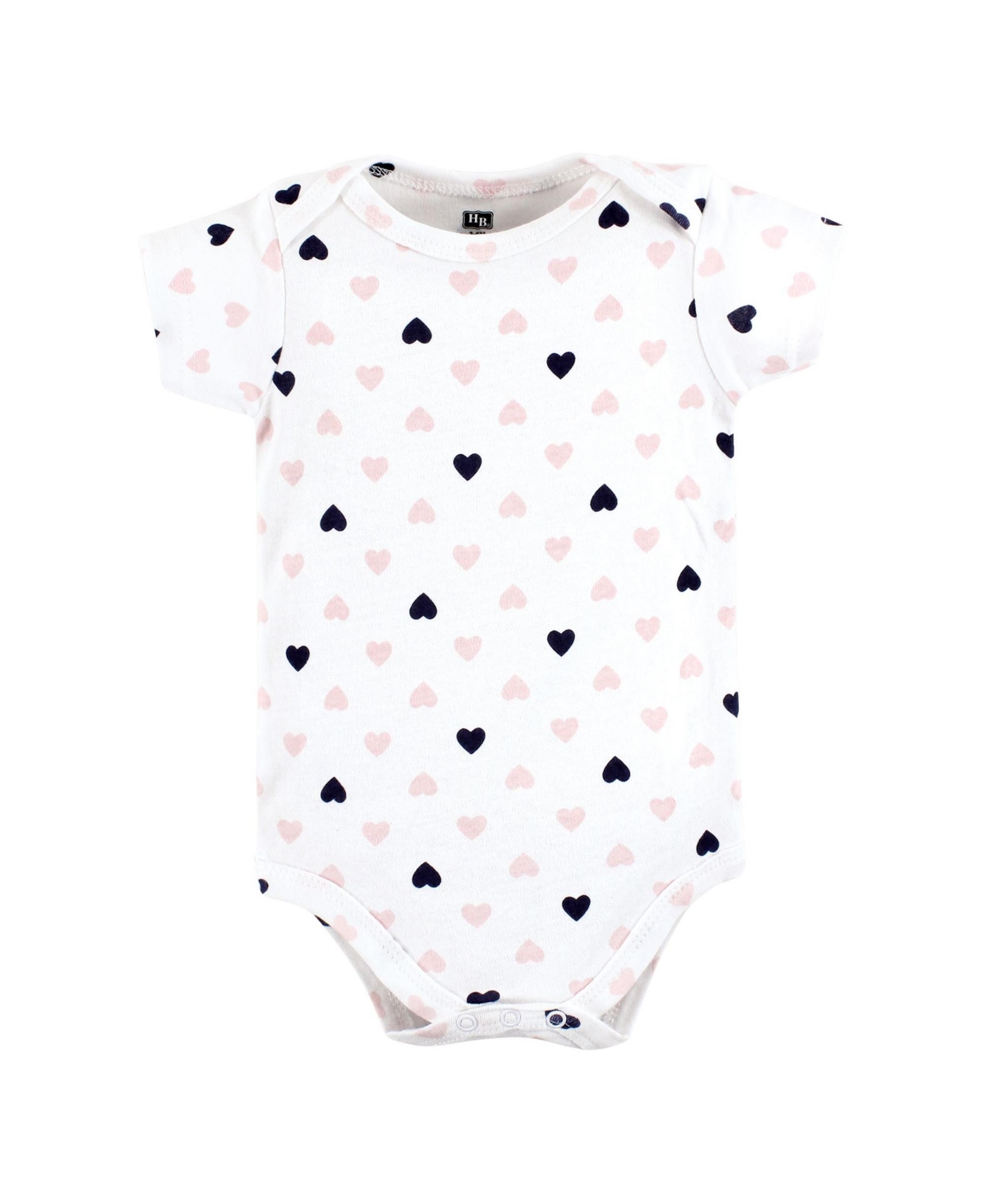 Hudson Baby Baby Girls Cotton Bodysuits Daddy Pink Navy 3Pk - Girl daddy pink navy 3pk