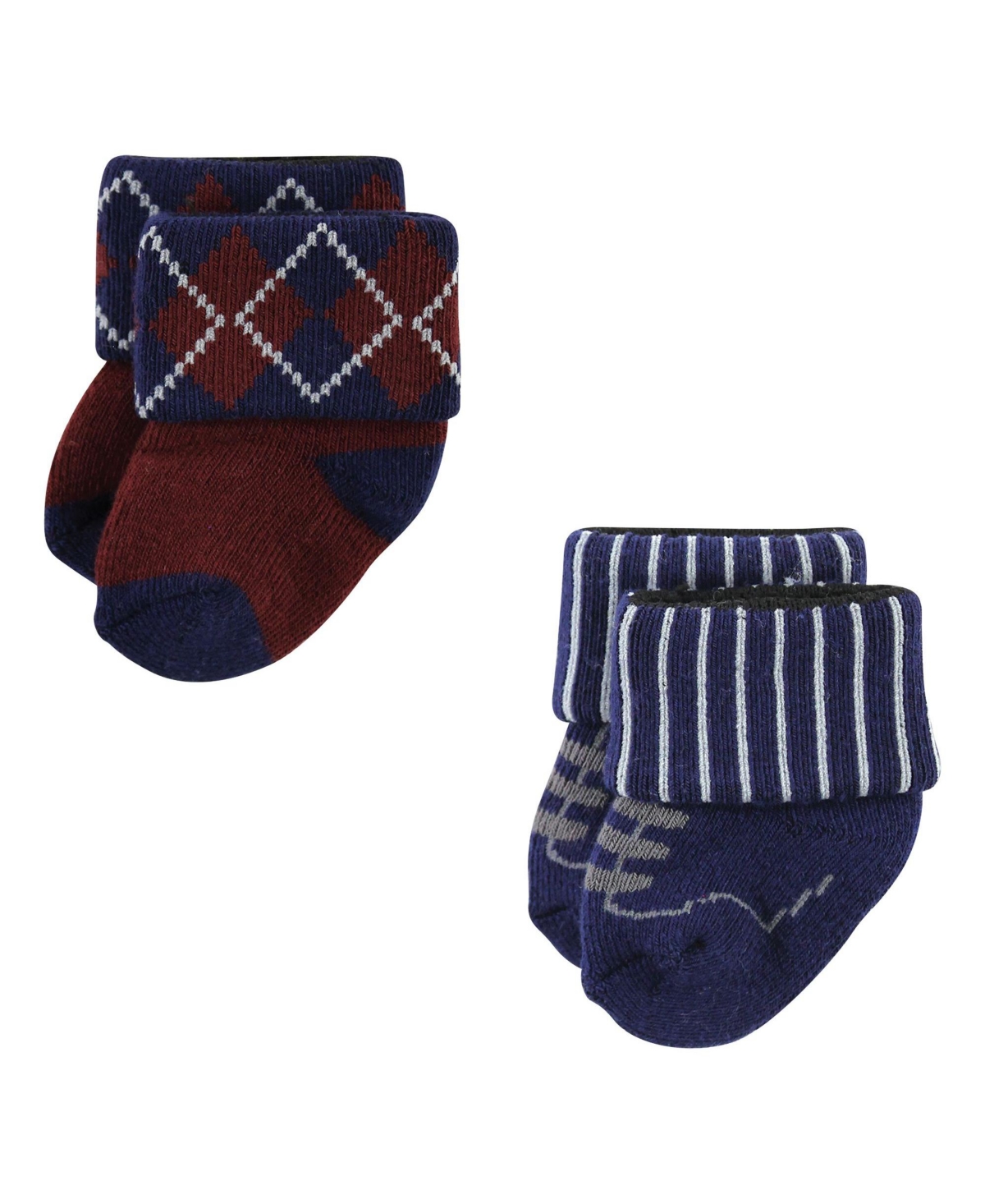 Hudson Baby Baby Boys Cotton Rich Newborn and Terry Socks, Gentleman 12-Pack - Gentleman 12-pack