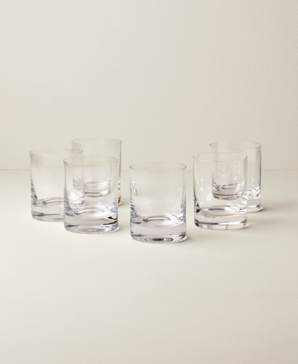 Lenox Set Of 6 Tuscany Classics Cylinder Double Old Fashioned Glasses In Clear