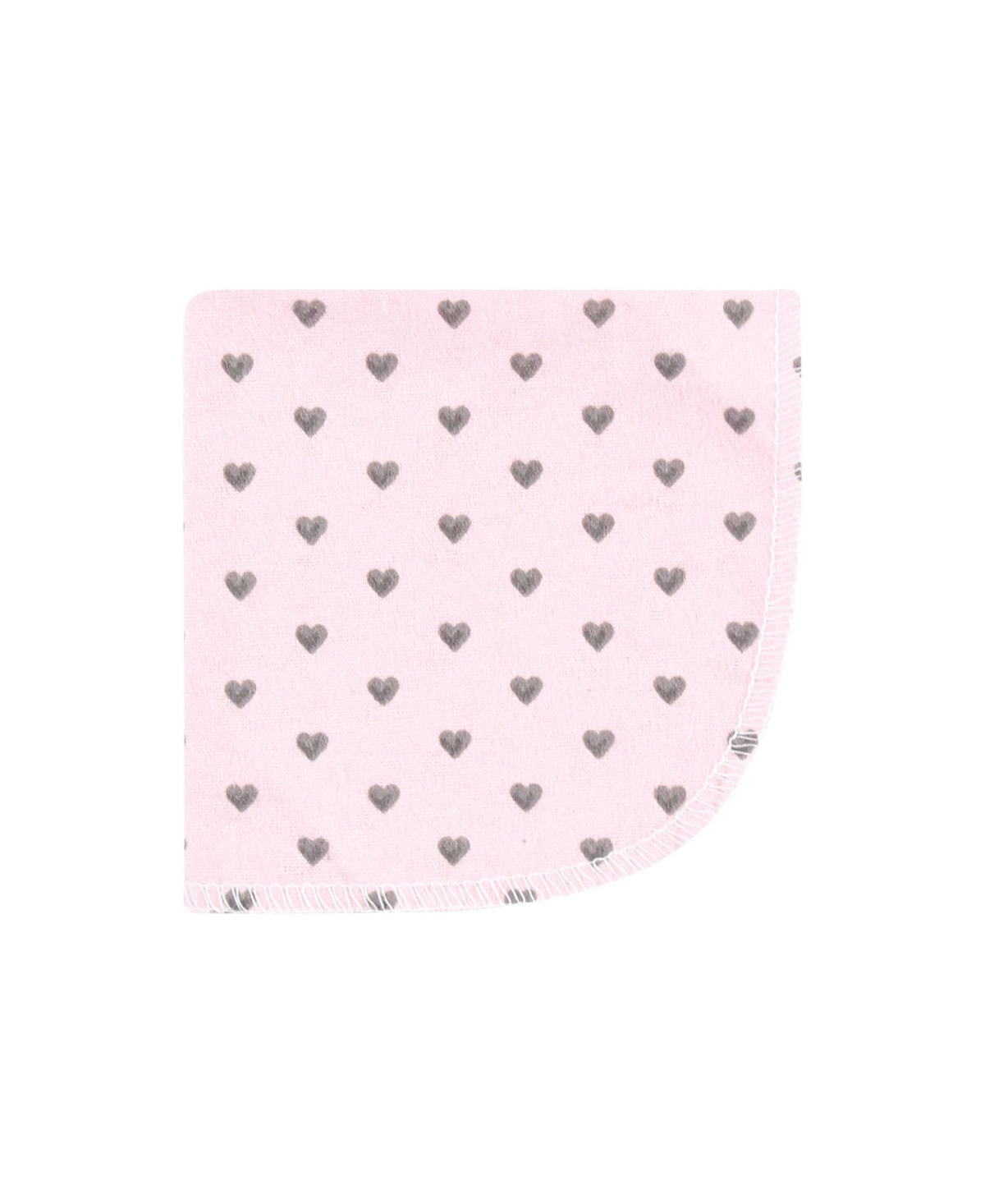 Hudson Baby Infant Girl Flannel Washcloths, Farm Friends Pink 10Pk, One Size - Farm friends pink 10pk