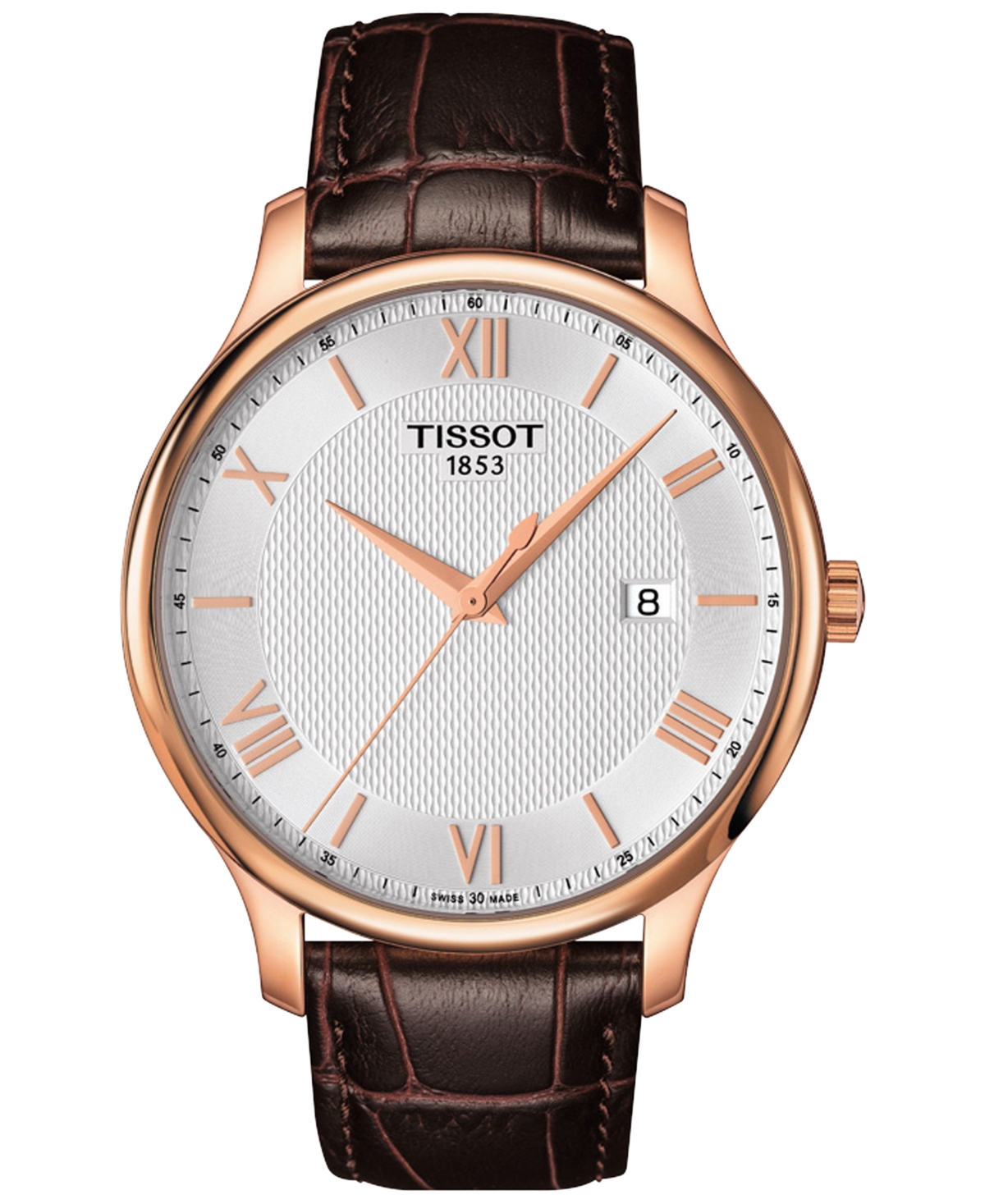 Shop Tissot Men's Swiss Tradition Brown Leather Strap Watch 42mm In No Color