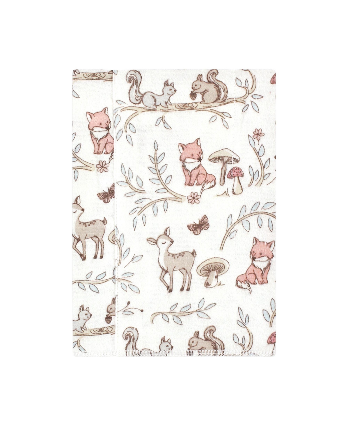 Hudson Baby Infant Girl Cotton Flannel Burp Cloths, One Size - Girl woodland pals