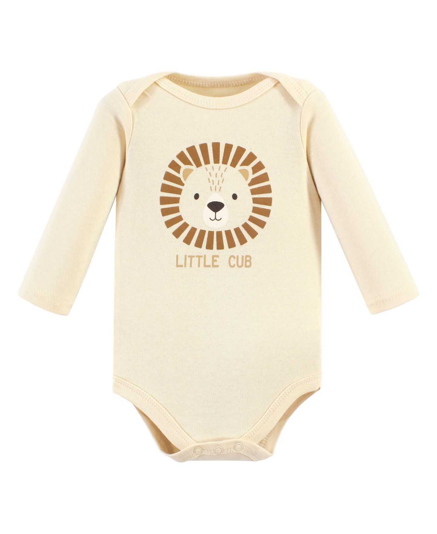 Детские хлопковые боди Hudson Baby унисекс с длинным рукавом, набор из 3 шт, цвет: Brave Lion — фото 4
