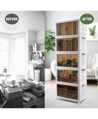 Collapsible 5-Layer Plastic Storage Bin