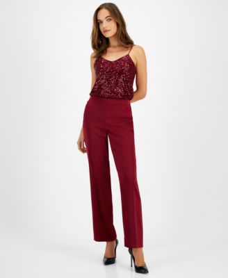 Women s Pull On High Rise Satin Pants