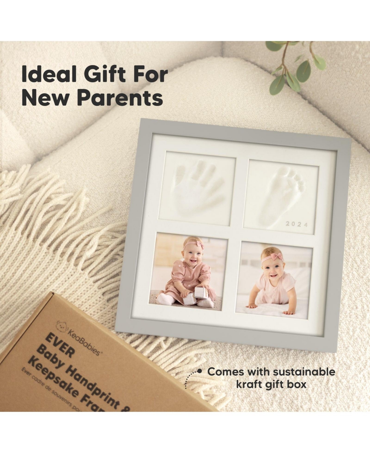 KeaBabies Baby Hand and Footprint Kit, Baby Footprint Kit, Newborn Baby Shower Gifts for Baby Boy, Baby Girls Gifts