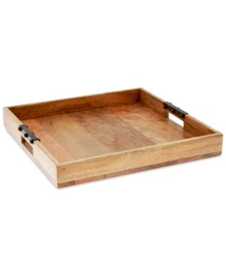 wood and iron tray