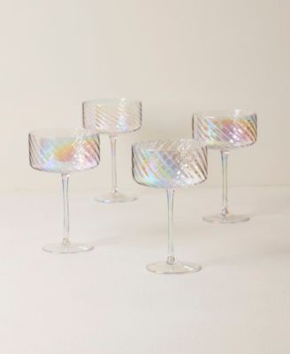 Tuscany Classics Iridescent Coupes, Set Of 4
