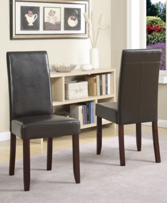 Avery Faux Leather Parson Chairs, Quick Ship (Set of 2)