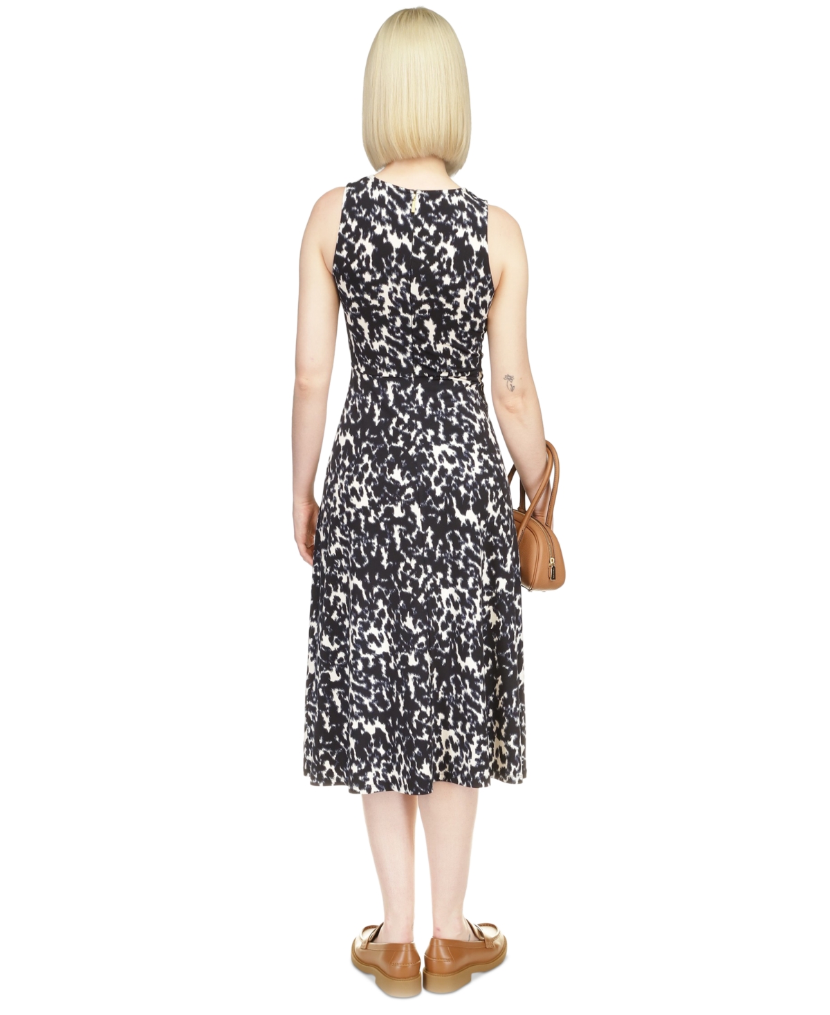 Michael Michael Kors Women's Animal-Print A-Line Midi Dress