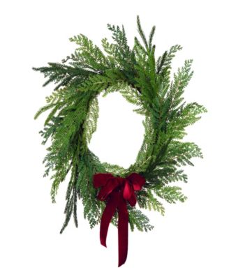 Christmas Cottage Wreath, 24 Inches