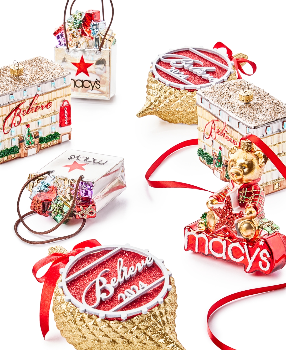 Holiday Lane Macy's Full Gift Bag with Macy's Star Ornament, Exclusively at Macy's
