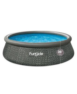 12' x 36" QuickSet Ring Top Above Ground Swimming Pool, Herringbone