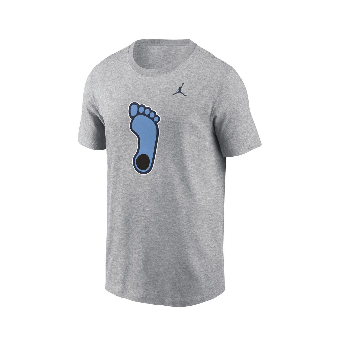 Мужские футболки Jordan Heather Gray North Carolina Tar Heels Primetime Evergreen Alternate Logo — фото 3