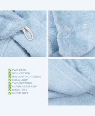 2-Pack Hair Drying Towels, 26" x 13"