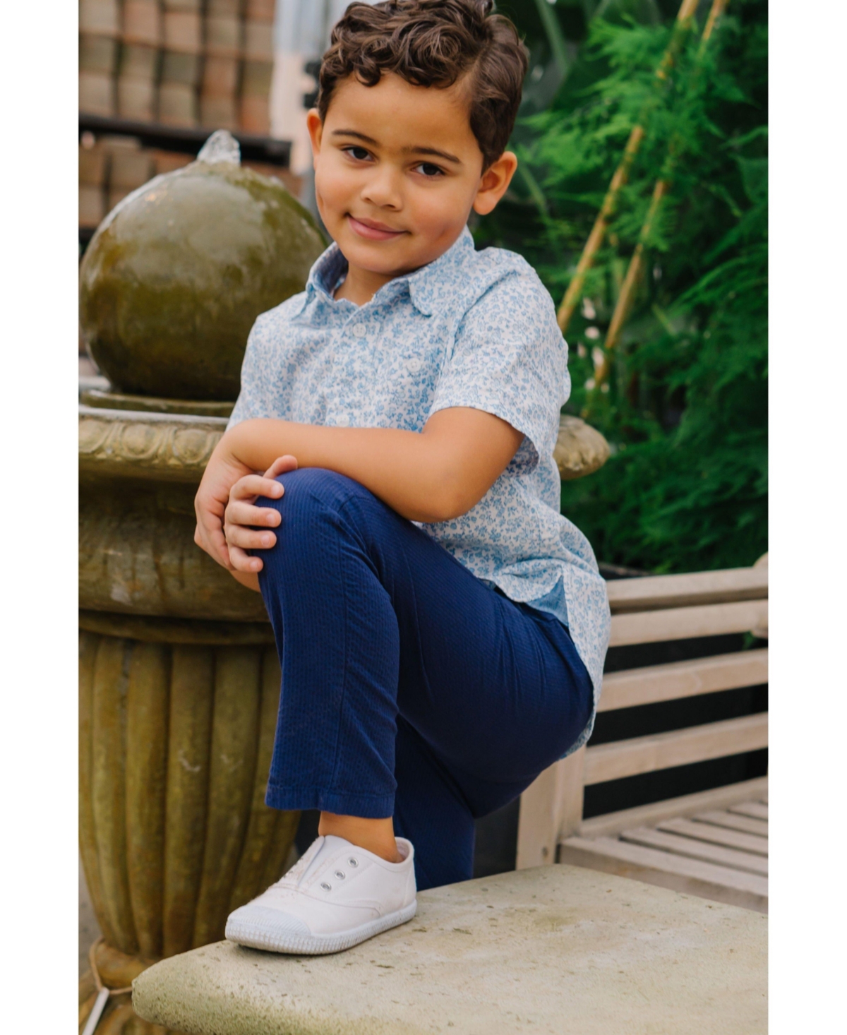 Hope & Henry Big Boys Organic Cotton Seersucker Suit Pant