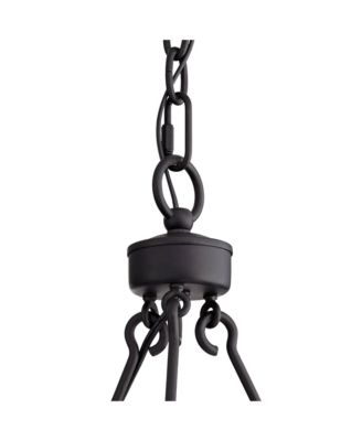 Antler Lodge Black Large Round Chandelier 36 3/4" Wide Natural Country Cottage Rustic LED Woven Deer Horn 6-Light Fixture Dining Room House Island Entryway Bedroom Living Room