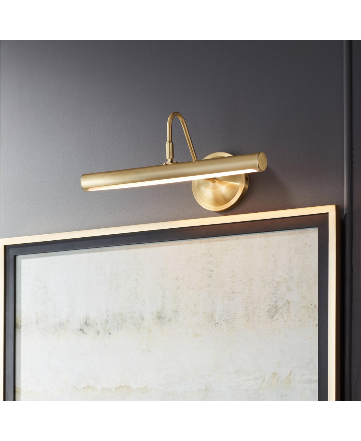 Possini Euro Design Possini Euro Renaissance Wide Brass Finish Led Picture Light