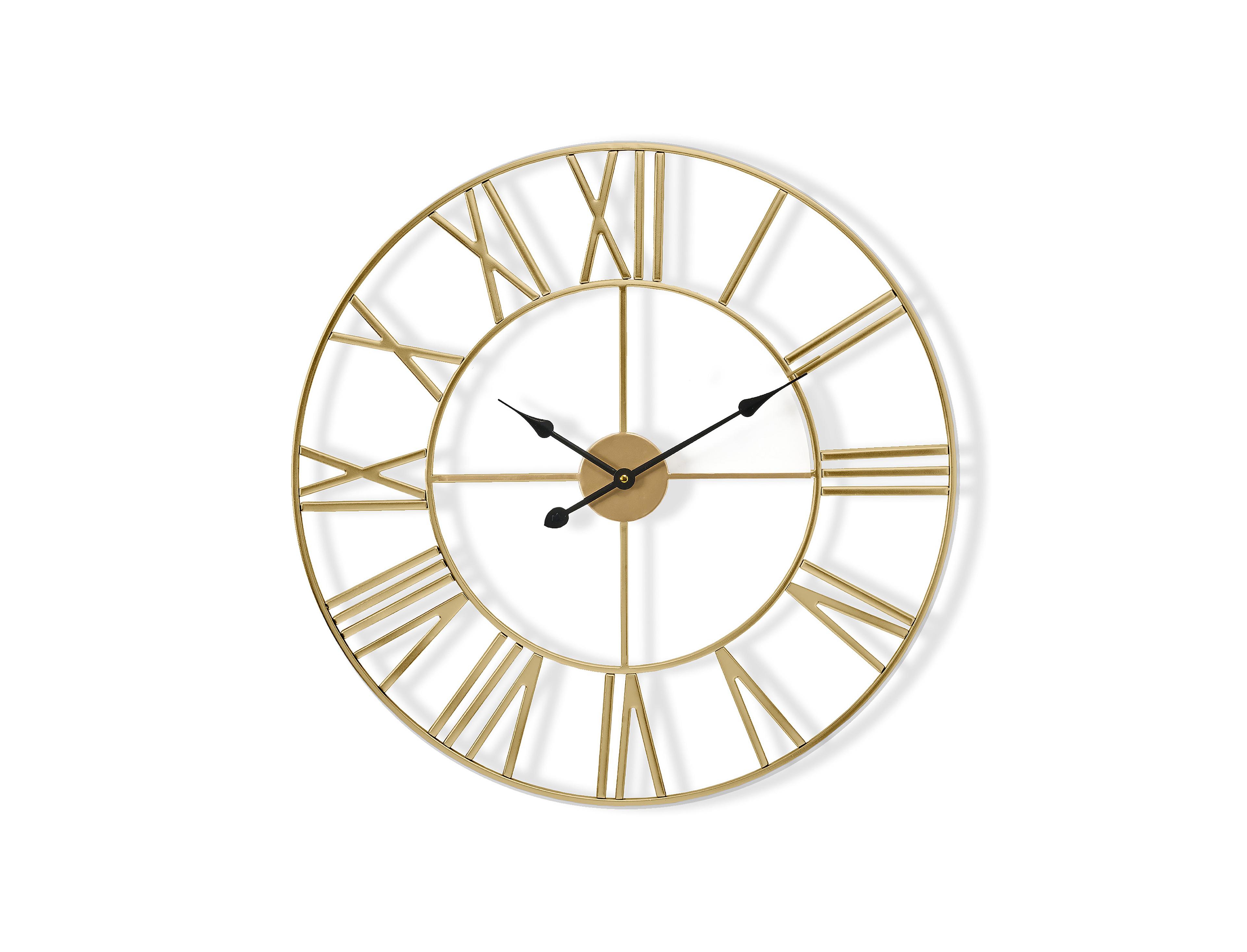 Sorbus Large Wall Clock for Living Room Decor - Roman Numeral Kitchen 16 inch Decorative (Gold)