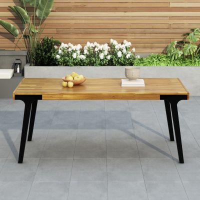 Streamdale Modern Acacia Dining Table, Seats 5