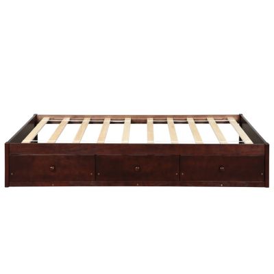 Twin Size 3 Drawers Platform Storage Bed Frame