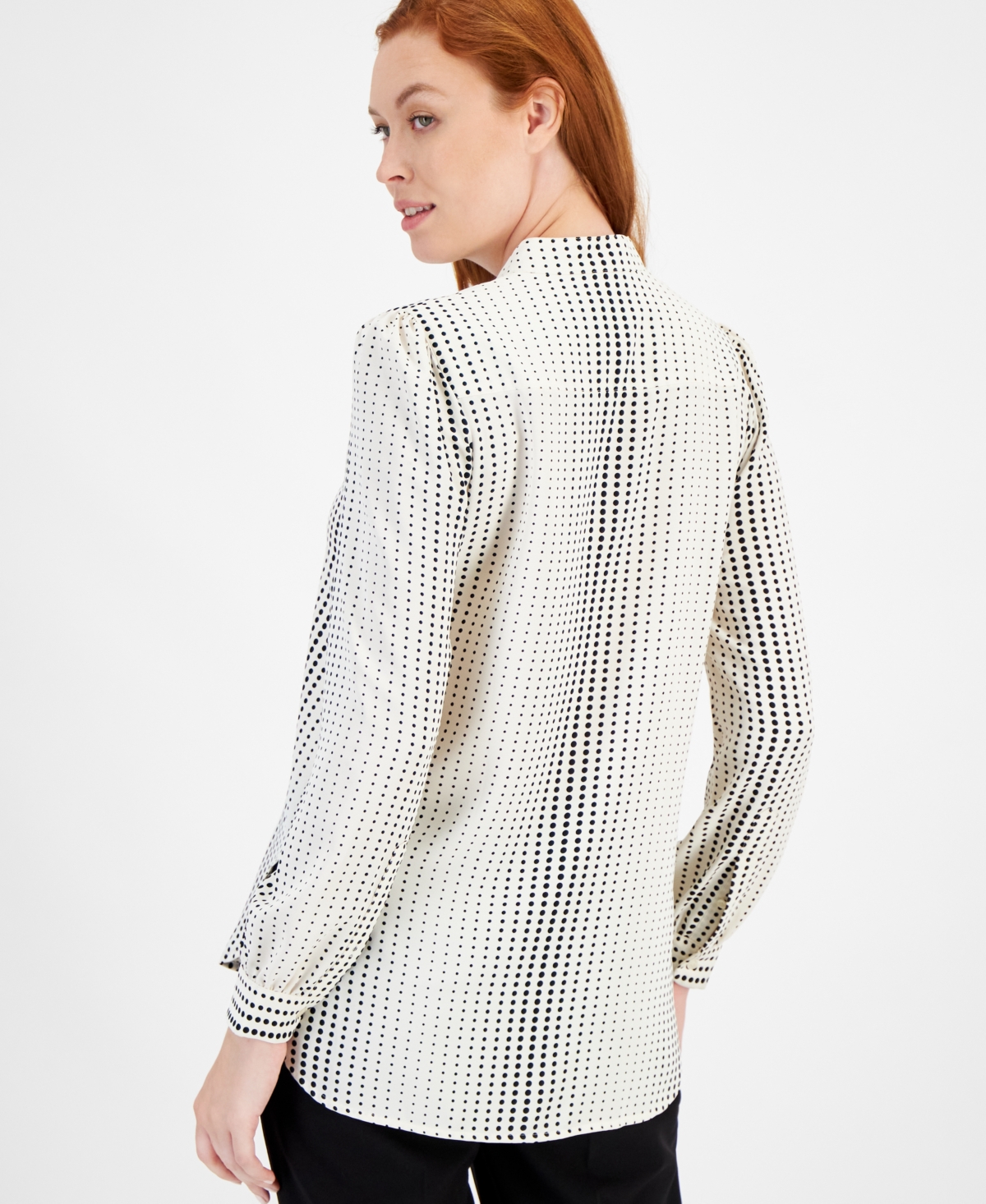 Anne Klein Dot-Print Tunic -Anne Black