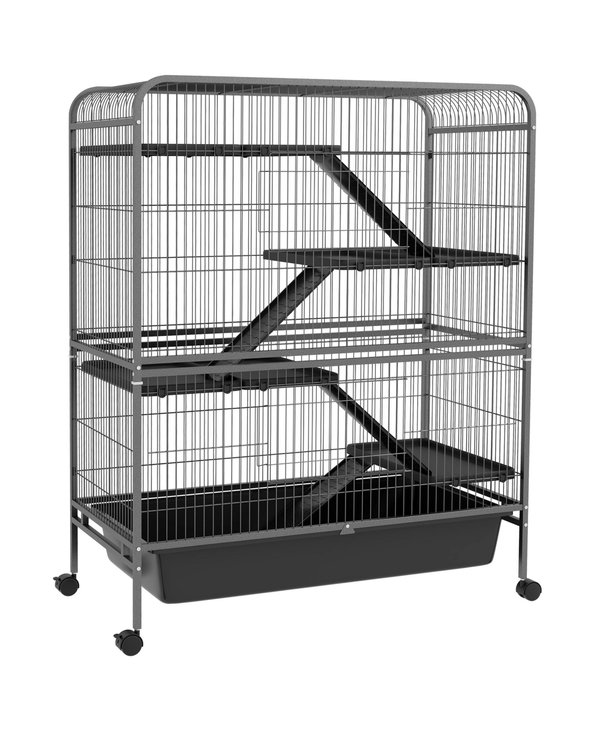 53.5&#x22;H Small Animal Cage 5-Level Metal Ferret or Rabbits Cage - Charcoal gray