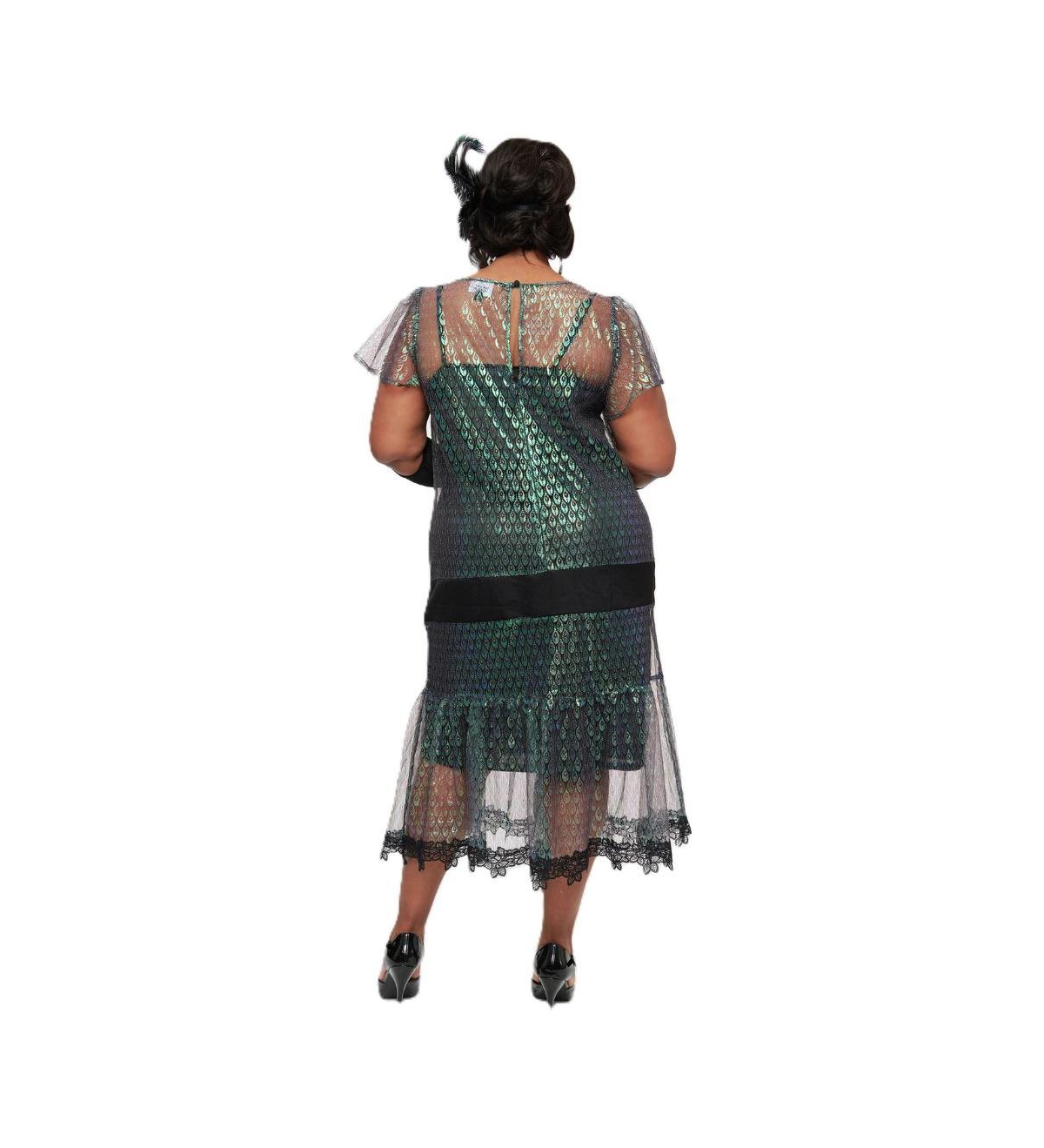 Unique Vintage Plus Size 1920s Flutter Sleeve Flapper