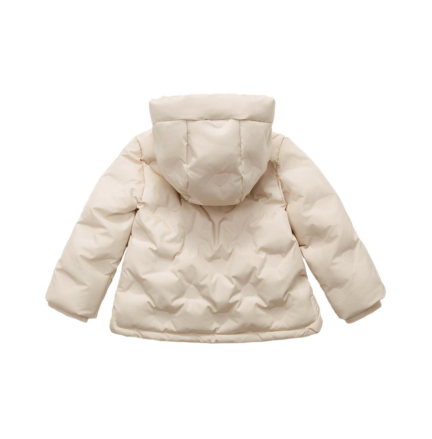 Куртка Rokka&Rolla Fleece Lined Heart Puffer Jacket 2T-5T для девочек-малышей, цвет: Слоновая кость — фото 3