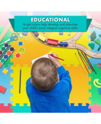 ProSource Kids Floor Play Mat 3/8-in, 36 Sq Ft - 36 Tiles
