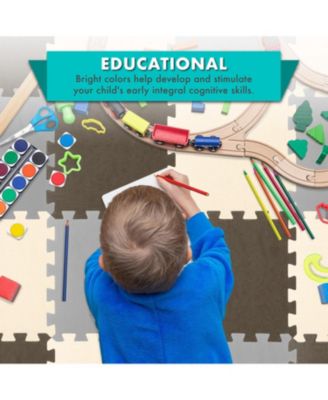 ProSource Kids Floor Play Mat 3/8-in, 36 Sq Ft - 36 Tiles