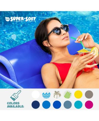 Sunsation 1.75" Thick Foam Lounger Raft Pool Float, Indigo Blue