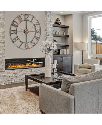 32 inch Large Wall Clock for Living Room Decor (White)