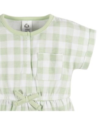 Baby Girls Sleeveless and Short Sleeve Romper, 2 Pack