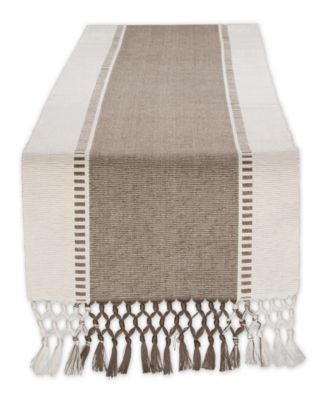 Dobby Stripe Ribbed Table Runner, 13"x72 "