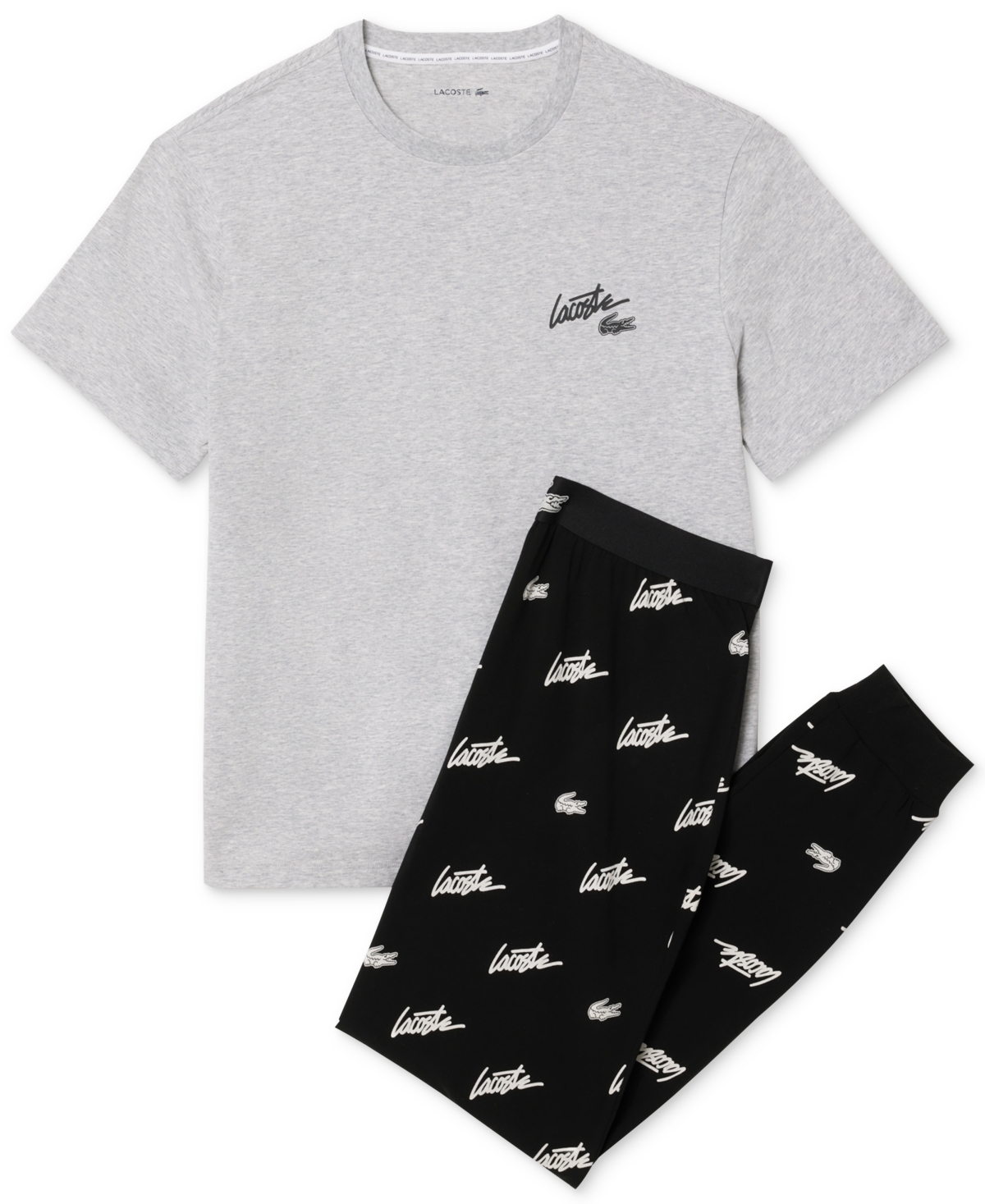Lacoste Men's 2-Pc. Graffiti-Logo Pajamas