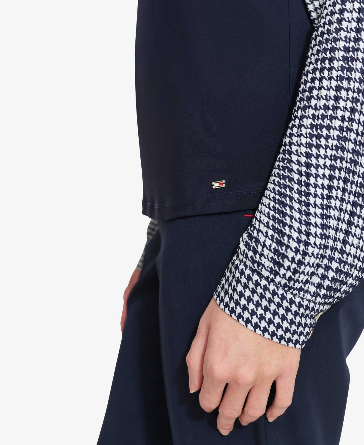 Tommy Hilfiger Women's Collared Pleated-Sleeve Top -ivr